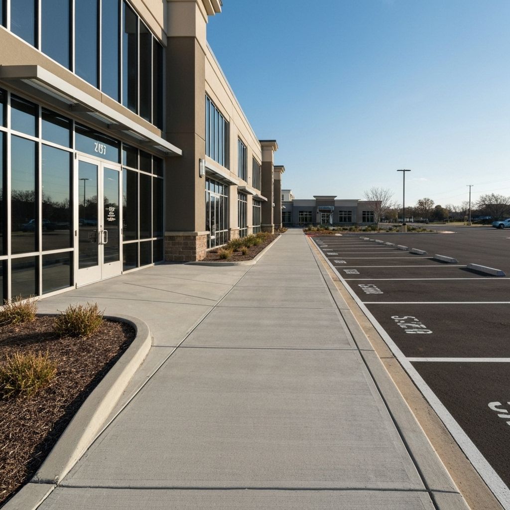 University campus concrete walkway repair